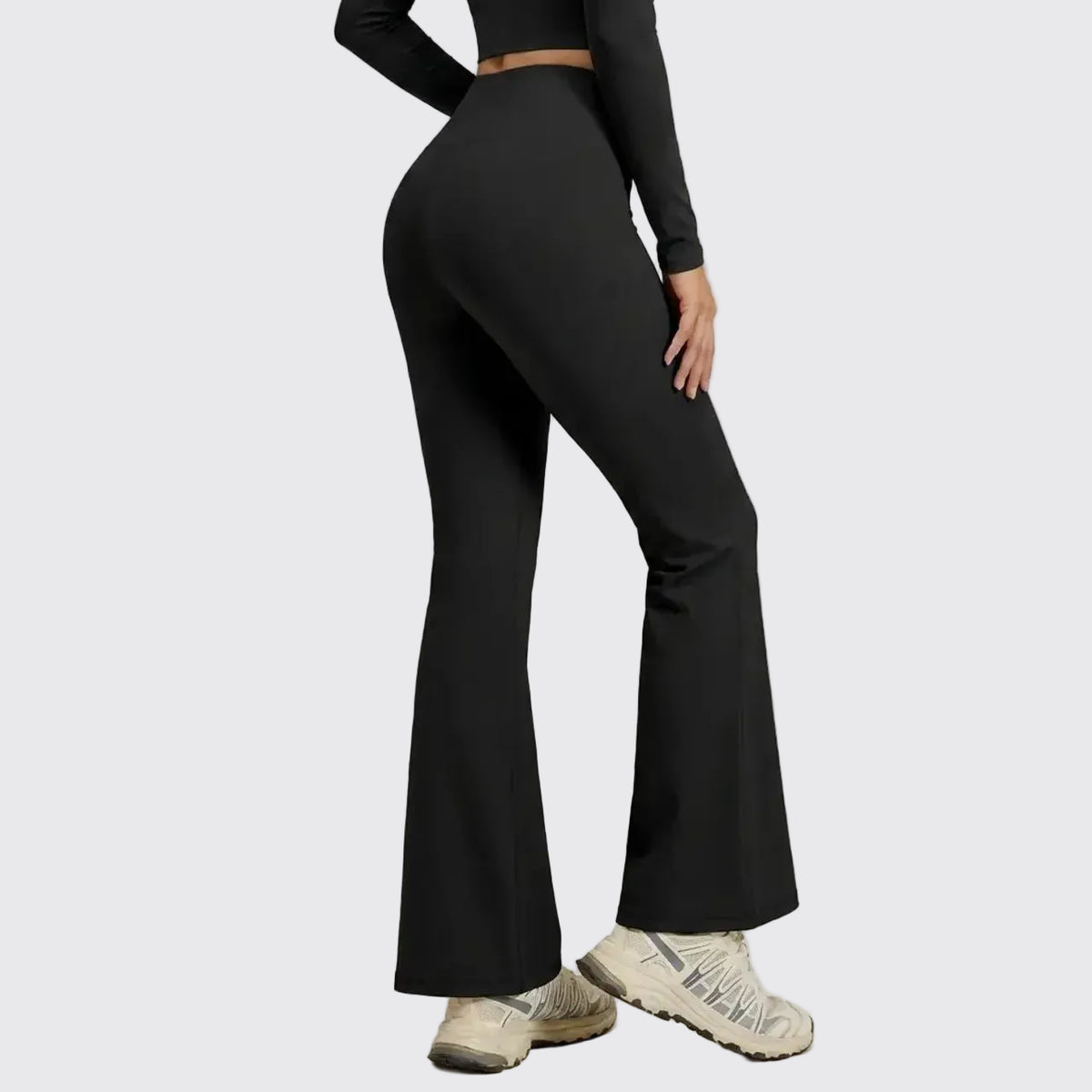 Aura — Legging Évasé Femme Taille Haute